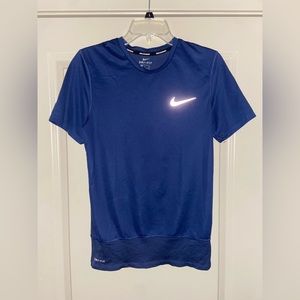 Nike Running Shirt Navy Blue Mens Small